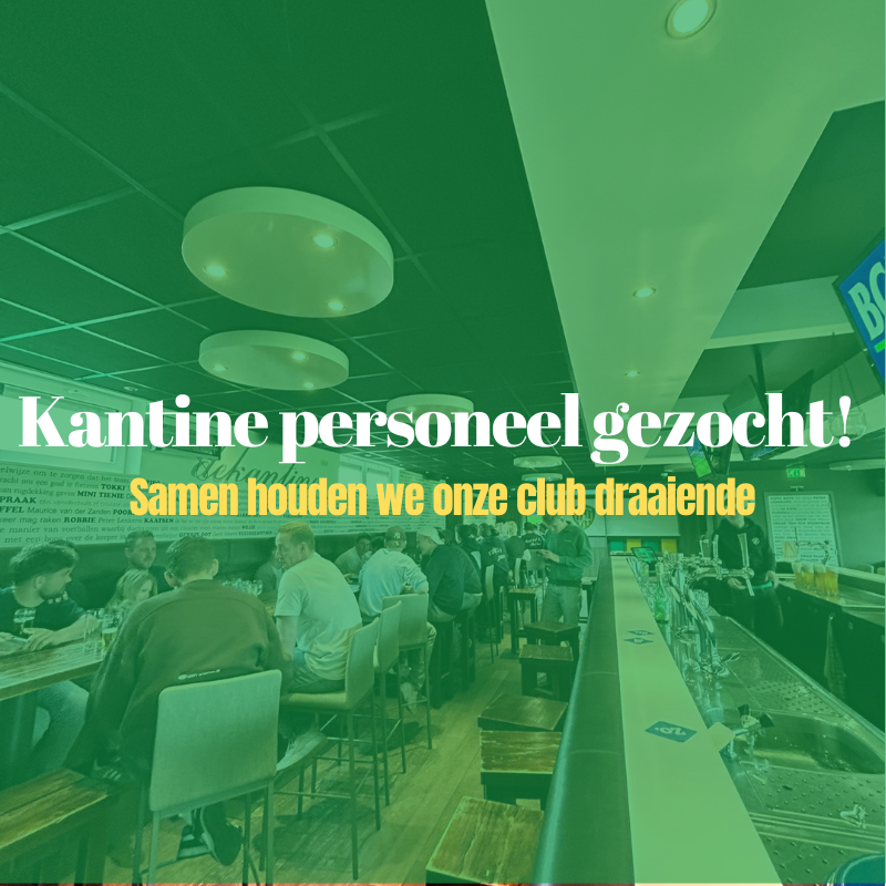 Kantine personeel gezocht